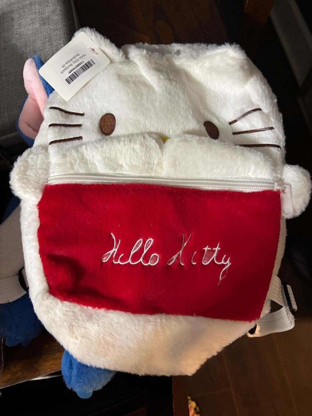 Sanrio Hello Kitty White and Red Plush Mini Backpack
